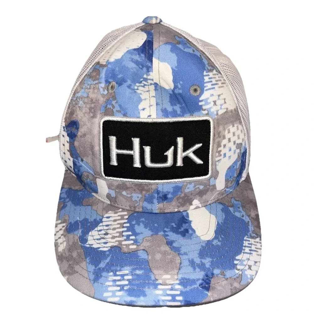 PFG Columbia‎ And Blue Camo Huk Performing Fishing Hats Adjustable Sports